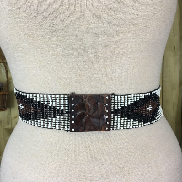 Beaded Southwestern Stretch Belt - Picture 1 of 8